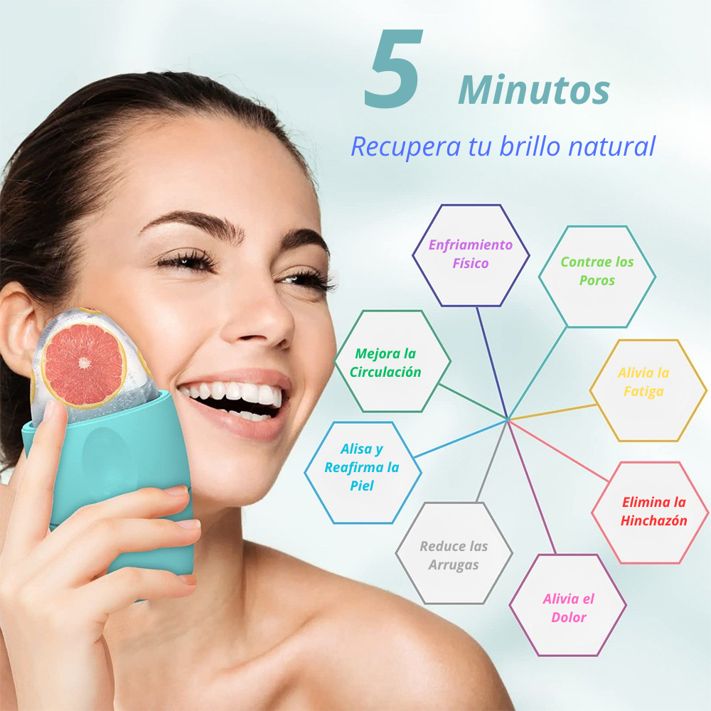 Rodillo de hielo facial de silicona Lumora Home, imagen principal del producto