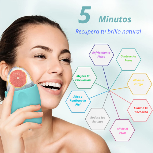 Rodillo de hielo facial de silicona Lumora Home, imagen principal del producto